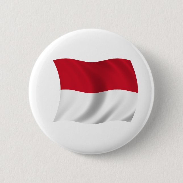 Badge Rond 5 Cm Drapeau du Monaco (Devant)