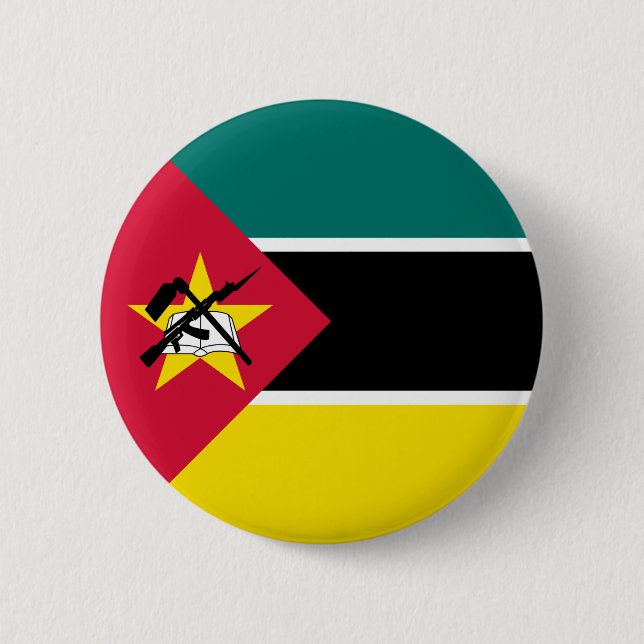 Badge Rond 5 Cm Drapeau du Mozambique (Devant)