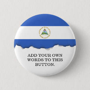 Badge Rond 5 Cm Drapeau du Nicaragua