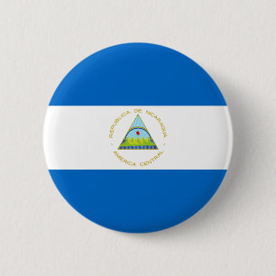Badge Rond 5 Cm Drapeau du Nicaragua
