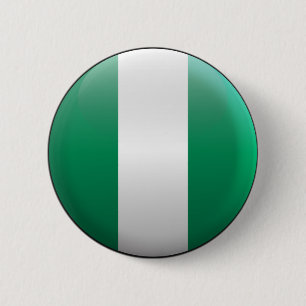 Badge Rond 5 Cm Drapeau du Nigéria