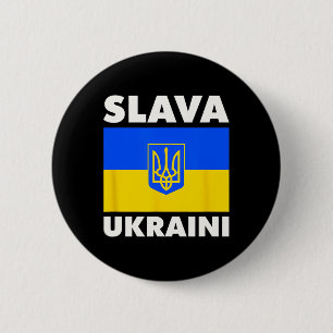 Badge Rond 5 Cm Drapeau du pays Ukraine Fierté Slava Ukraini 2
