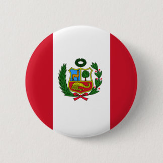 Badge Rond 5 Cm Drapeau du Pérou
