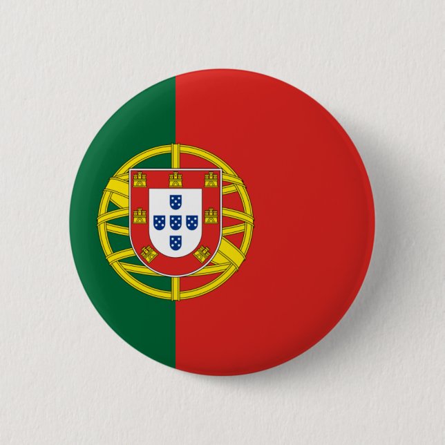 Badge Rond 5 Cm Drapeau du Portugal (Devant)