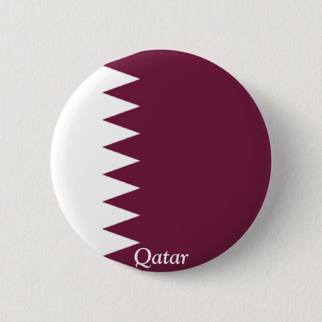 Badge Rond 5 Cm Drapeau du Qatar (Devant)