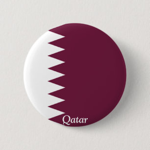 Badge Rond 5 Cm Drapeau du Qatar