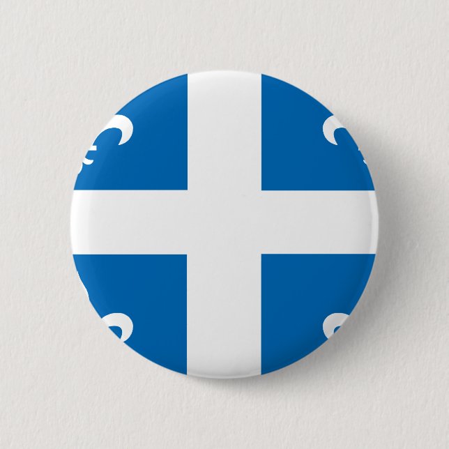 BADGE ROND 5 CM DRAPEAU DU QUÉBEC (Devant)