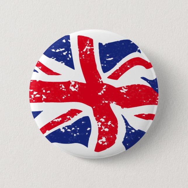 Badge Rond 5 Cm Drapeau du Royaume-Uni (Devant)