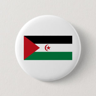 Badge Rond 5 Cm Drapeau du Sahara occidental