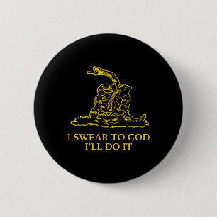Badge Rond 5 Cm Drapeau du serpent Snek Gadsden Ne marche pas sur
