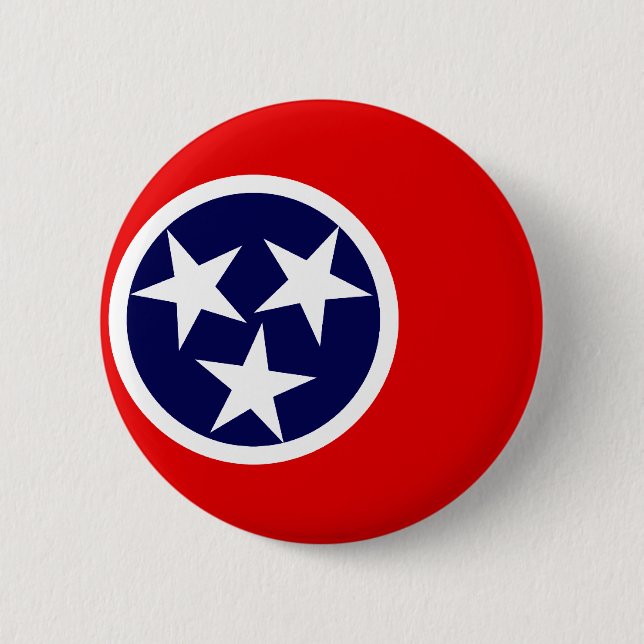 BADGE ROND 5 CM DRAPEAU DU TENNESSEE (Devant)