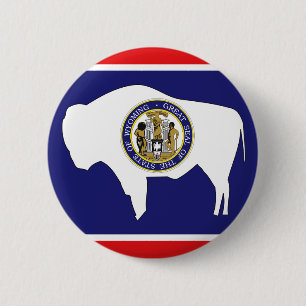 BADGE ROND 5 CM DRAPEAU DU WYOMING