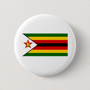 Badge Rond 5 Cm Drapeau du Zimbabwe