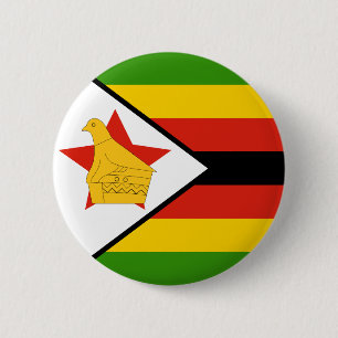 Badge Rond 5 Cm Drapeau du Zimbabwe