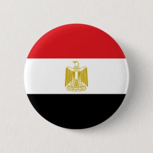 Badge Rond 5 Cm Drapeau égyptien