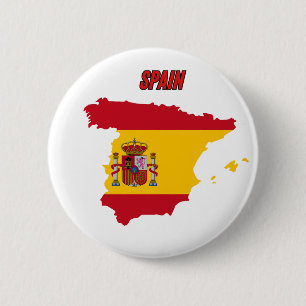Badge Rond 5 Cm drapeau espagne