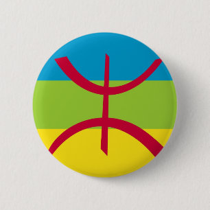 Badge Rond 5 Cm drapeau ethnique berbère