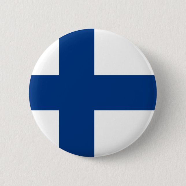 Badge Rond 5 Cm Drapeau finlandais sur le bouton (Devant)