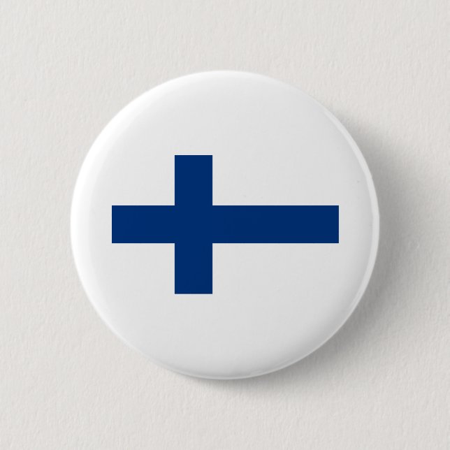 Badge Rond 5 Cm Drapeau Finlande (Devant)