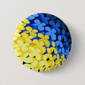 Badge Rond 5 Cm Drapeau floral d'Ukraine