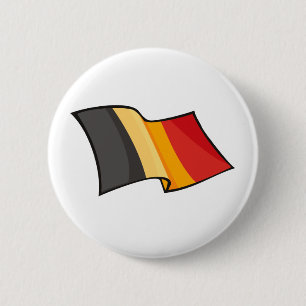 Badge Rond 5 Cm Drapeau frais de la Belgique