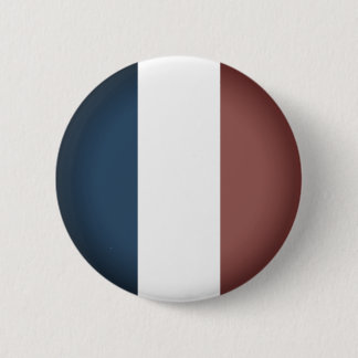 Badge Rond 5 Cm Drapeau Français De Couleurs Sombres