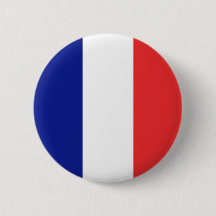Badge Rond 5 Cm Drapeau français Tricolore