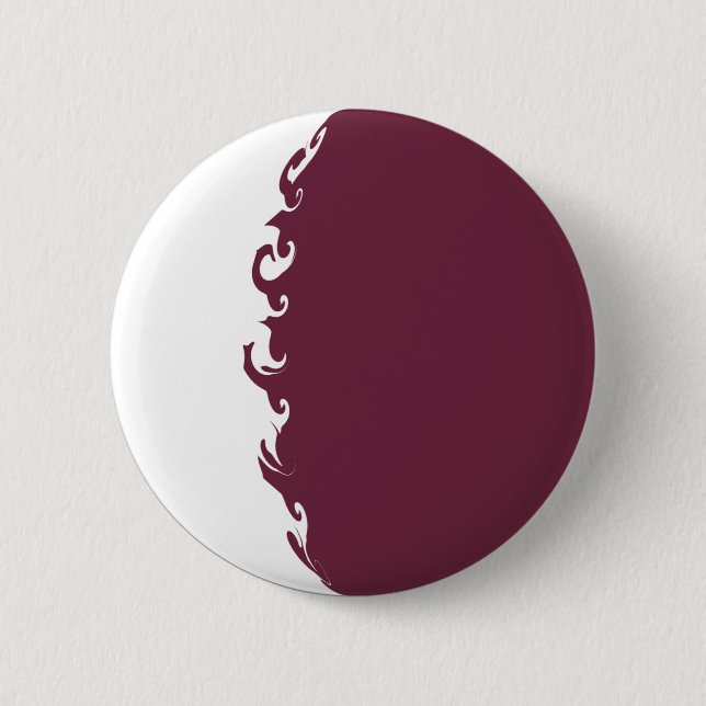 Badge Rond 5 Cm Drapeau Gnarly du Qatar (Devant)
