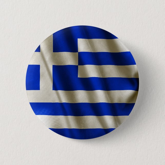 Badge Rond 5 Cm Drapeau grec (Devant)