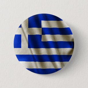 Badge Rond 5 Cm Drapeau grec