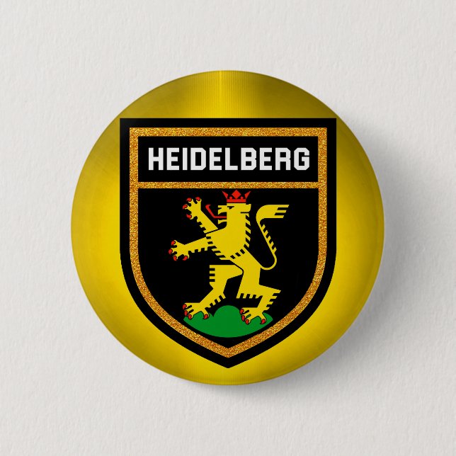 Badge Rond 5 Cm Drapeau Heidelberg (Devant)