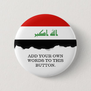 Badge Rond 5 Cm Drapeau irakien