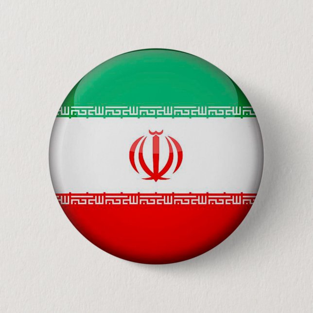 Badge Rond 5 Cm Drapeau Iran (Devant)