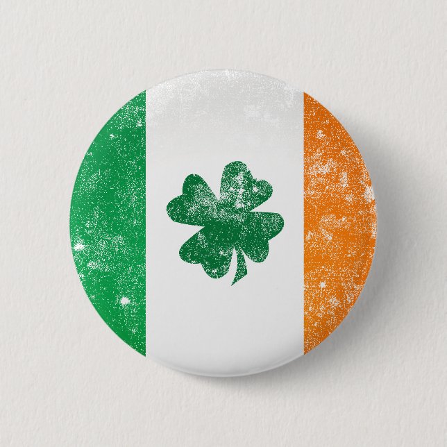Badge Rond 5 Cm Drapeau irlandais (Devant)