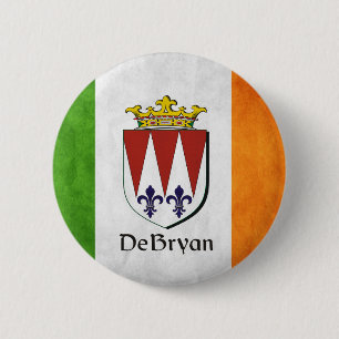 Badge Rond 5 Cm Drapeau irlandais DeBryan