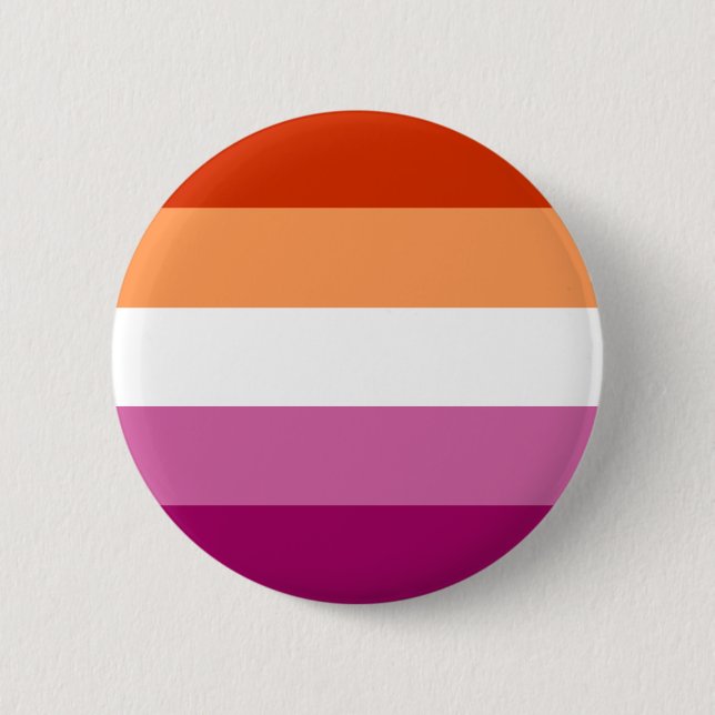 Badge Rond 5 Cm Drapeau lesbien Bouton LGBT (Devant)
