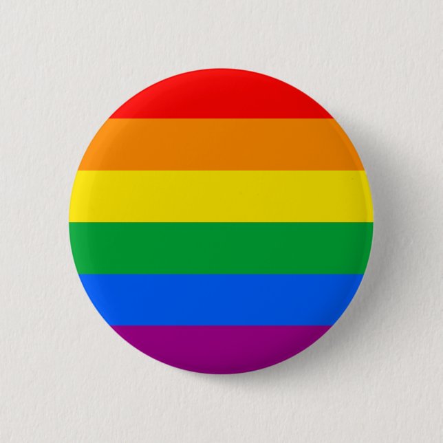 Badge Rond 5 Cm Drapeau LGBT Pride / Drapeau Rainbow (Devant)