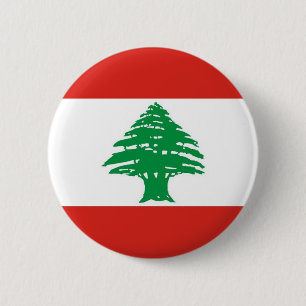 Badge Rond 5 Cm Drapeau libanais