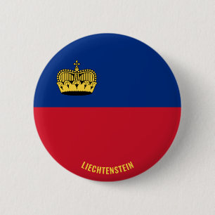 Badge Rond 5 Cm Drapeau Liechtenstein Patriotique de charme