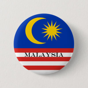 Badge Rond 5 Cm Drapeau malais de Malaisie Jalur Gemilang