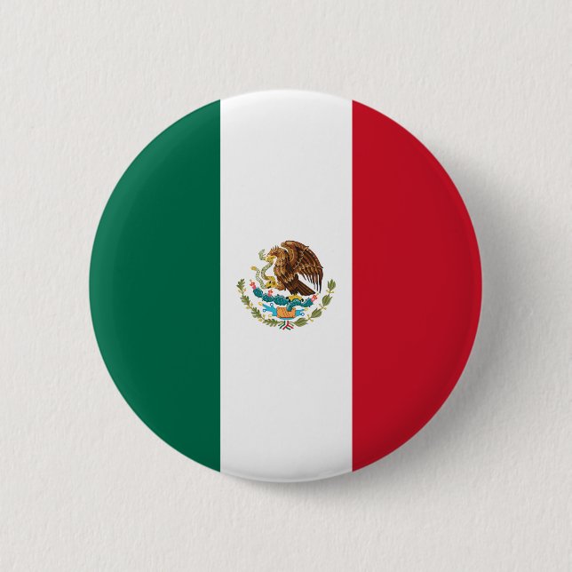 Badge Rond 5 Cm Drapeau mexicain (Devant)