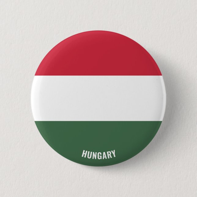 Badge Rond 5 Cm Drapeau mignon Hongrie patriotique (Devant)