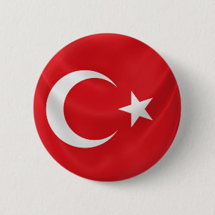 Badge Rond 5 Cm drapeau national turc
