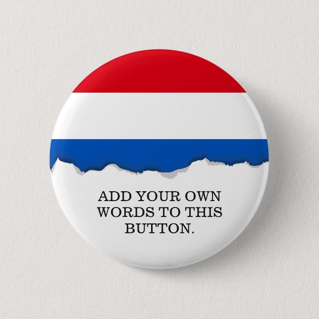 Badge Rond 5 Cm Drapeau néerlandais de la Hollande (Devant)