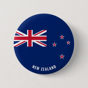 Badge Rond 5 Cm Drapeau néo-zélandais patriotique
