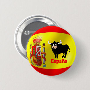 Badge Rond 5 Cm Drapeau noir