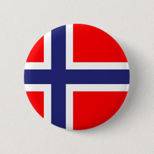 Badge Rond 5 Cm Drapeau norvégien