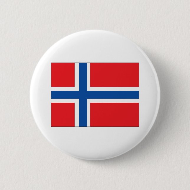 Badge Rond 5 Cm Drapeau norvégien (Devant)