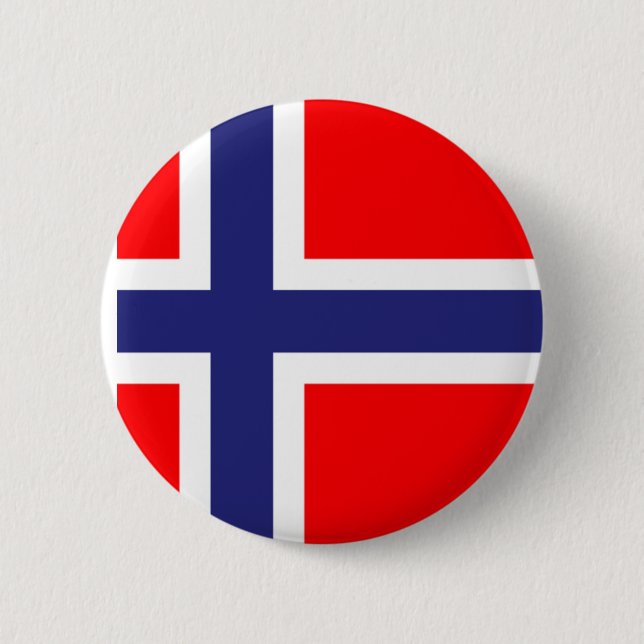 Badge Rond 5 Cm Drapeau norvégien (Devant)