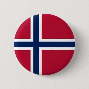 Badge Rond 5 Cm Drapeau norvégien